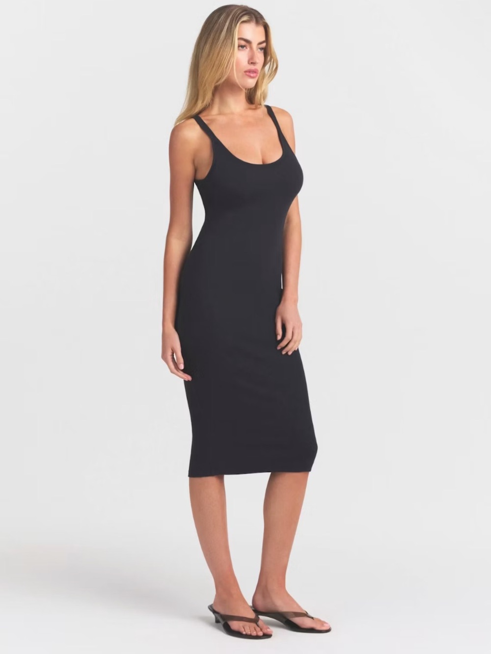 🖤 NWT Skims Cotton Ribbed Tank Dress Midi Size Medium